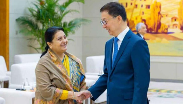 पूर्वराष्ट्रपति भण्डारी र चिनियाँ उपराष्ट्रपति चेङबीच भेटवार्ता