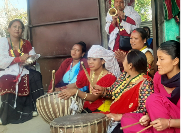 परम्परा धान्न पञ्चैबाजा बजाउँछन् रिब्दीकोटका महिला