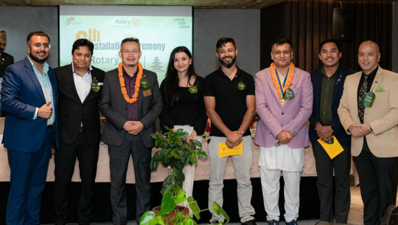 रोटरी न्यातपोलको अध्यक्षमा घिमिरे नियुक्त, निवर्तमान अध्यक्ष श्रेष्ठद्वारा कार्यभार हस्तान्तरण
