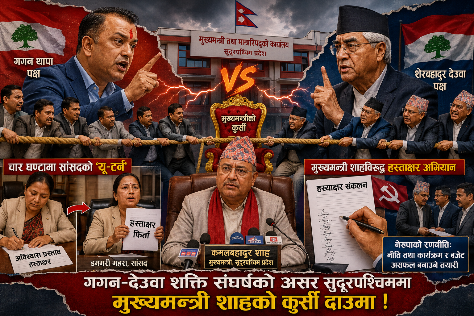 गगन–देउवा रस्साकस्सीको असर सुदूरपश्चिममा, मुख्यमन्त्री शाहको कुर्सी दाउमा